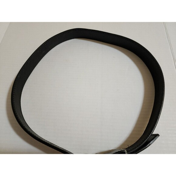 Timberland Men's Genuine Leather Belt Size 36 Black Contrast Stitches 1504-001 - Picture 6 of 7